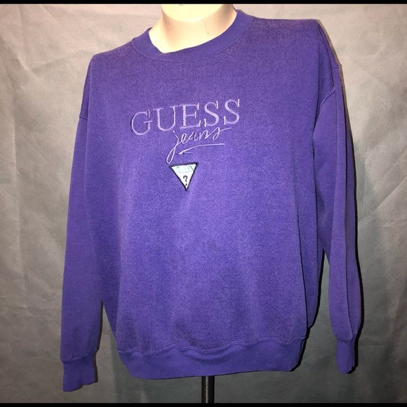 purple guess sweatshirt